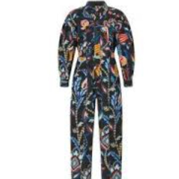 FARM Rio Sunset Tapestry Black Jumpsuit - Picture 2 of 6